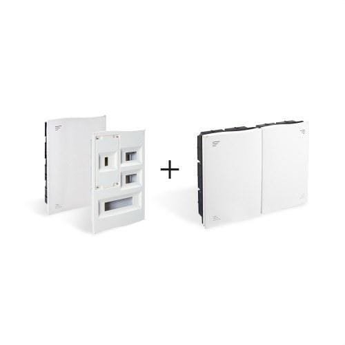 IDE - Conjunto vivienda RTR 500x600x80mm plástica + caja distribución con ICP IB28PO