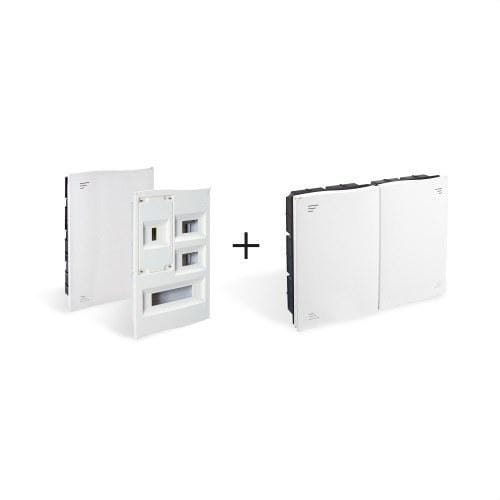 IDE - Conjunto vivienda RTR 500x600x80mm plástica + caja distribución con ICP IB44PO