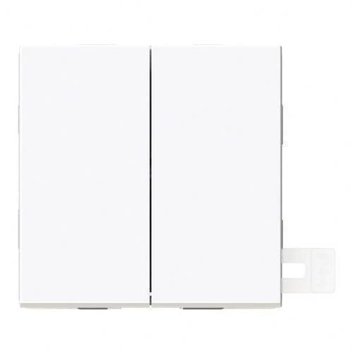 NIESSEN - Tecla doble Serie Vega estanco IP44 blanco mate