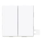 NIESSEN - Tecla doble Serie Vega estanco IP44 blanco mate