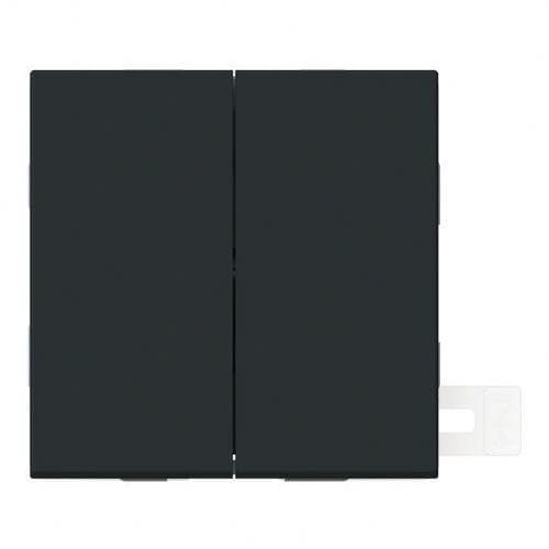 NIESSEN - Tecla doble Serie Vega estanco IP44 negro mate