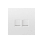 SIMON - Tapa para 2 x RJ45 sin conector sin adaptador blanco mate Simon 360