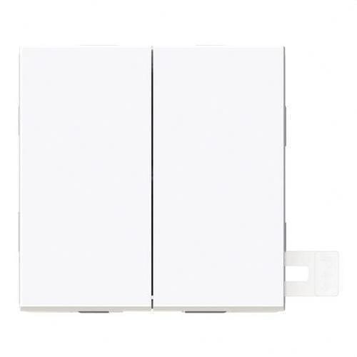 NIESSEN - Tecla doble Serie Vega estanco IP44 blanco brillo