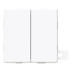 NIESSEN - Tecla doble Serie Vega estanco IP44 blanco brillo