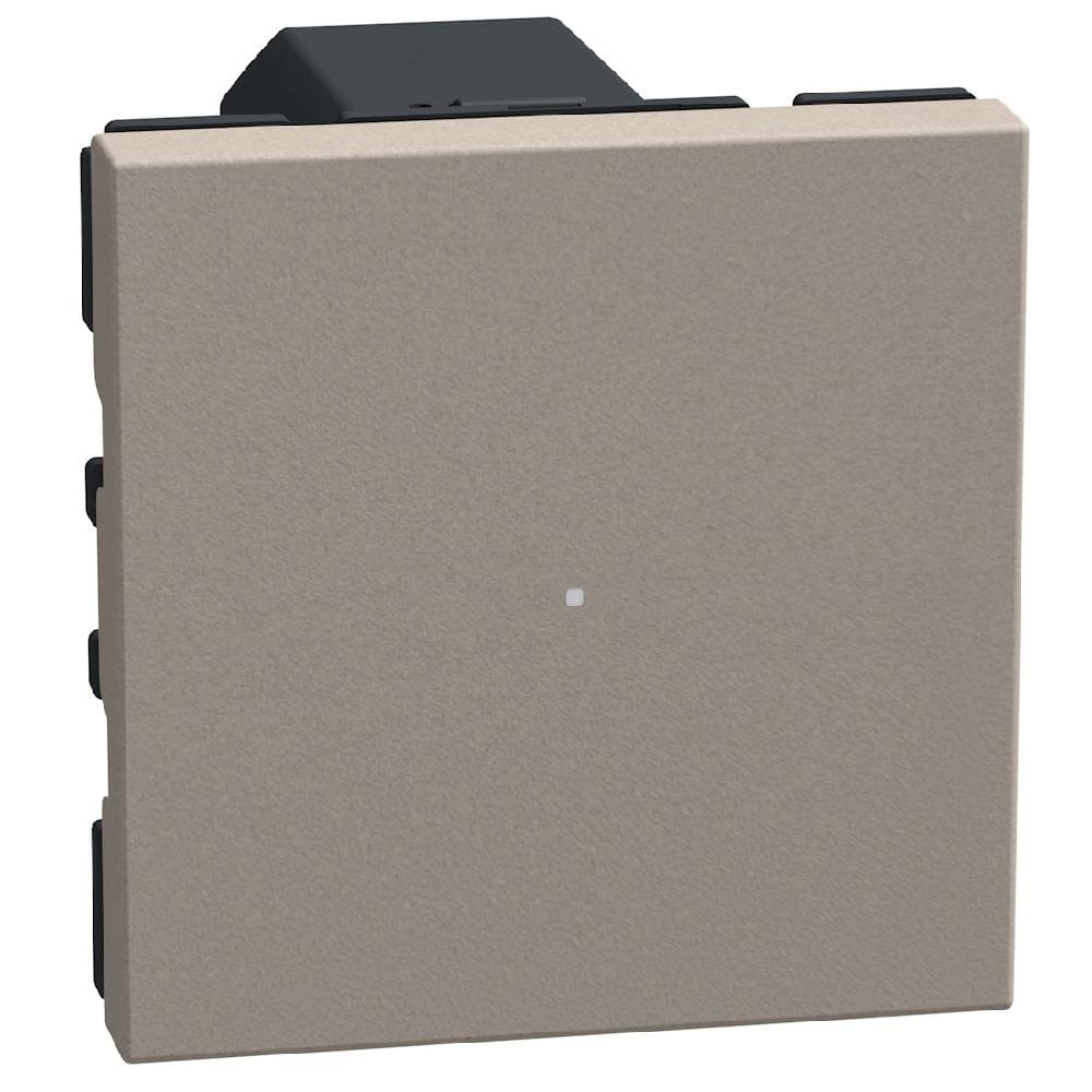 BTICINO - Interruptor/regulador con neutro Light Now w/Netatmo - 2 módulos - Stone