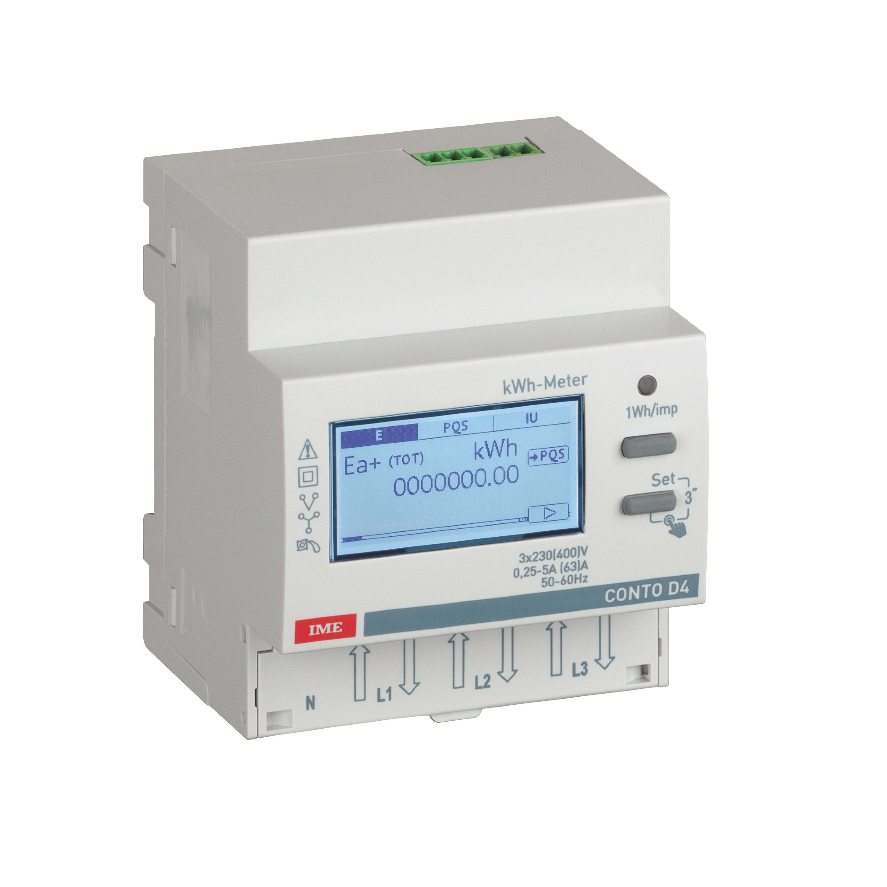 IME - Medidor de energía CONTO D4 TRI DIRECTO 63A 230/400V 2TARIFA RS485