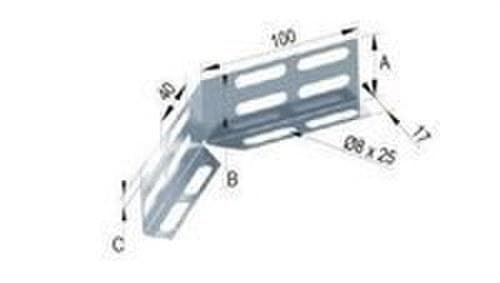 AISCAN - Unión bandeja lateral 43x25x8 galvanizado senzimir