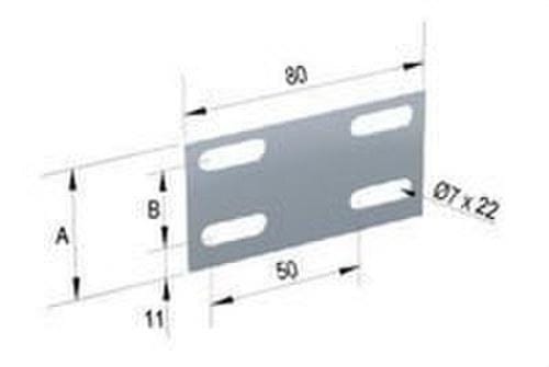 AISCAN - Empalme bandeja 43x25, galvanizado senzimir