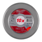 MILWAUKEE - CAJAMETALICA CON 10DISCOS PRO+ 1MM-SCS 41/115MM