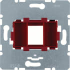 HAGER - SOPORTE 1 TOMA MODULAR JACK ROJO