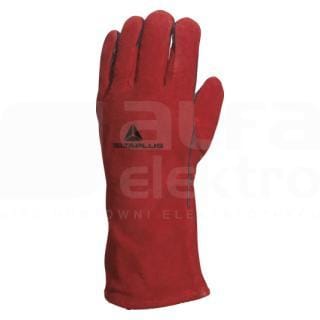 DELTA PLUS - Guante soldador serraje vacuno anticalórico rojo talla 10