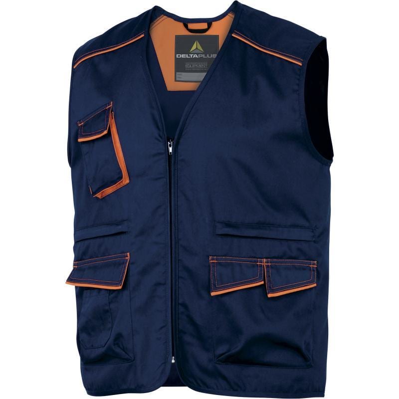DELTA PLUS - Chaleco PANOSTYLE poliester algodón marino naranja talla XL
