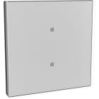 DINUY - Pulsador capacitivo cristal blanco 2 teclas y marco cromo