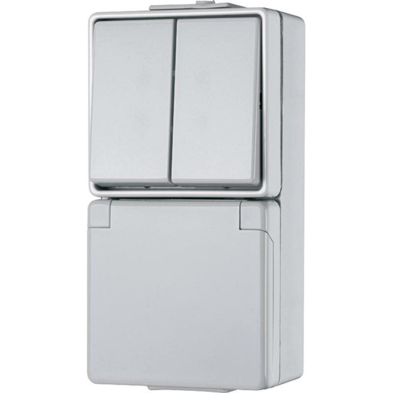 JUNG - ENCHUFE CON INTERRUPTOR DOBLE WG 600
