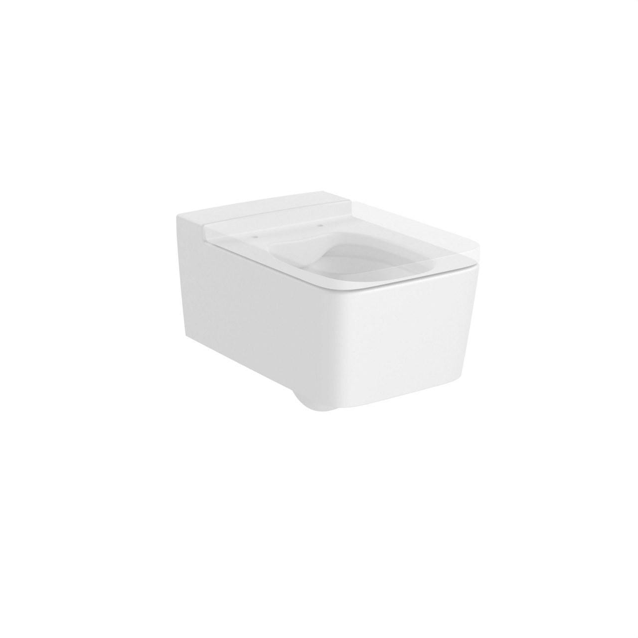 ROCA - Taza suspendida INSPIRA cuadrado inodoro 560mm blanco mate