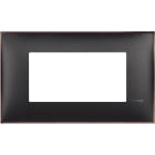 BTICINO - Placa embellecedora Classia de color Níquel Negro - 4 módulos