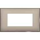 BTICINO - Placa embellecedora Classia de color Crema Satinado - 4 módulos