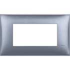 BTICINO - Placa embellecedora Classia de color Azul Metalizado - 4 módulos