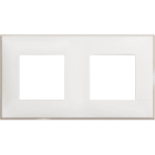 BTICINO - Placa embellecedora Classia de color Blanco Satinado - 2 x 2 módulos