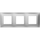 BTICINO - Placa embellecedora Classia de color Aluminio - 2 x 3 módulos