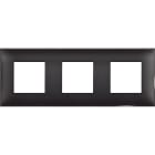 BTICINO - Placa embellecedora Classia de color Dark - 2 x 3 módulos