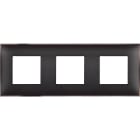 BTICINO - Placa embellecedora Classia de color Níquel Negro - 2 x 3 módulos