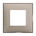 BTICINO - Placa embellecedora Classia de color Crema Satinado - 2 módulos