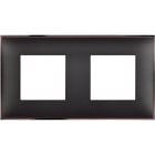 BTICINO - Placa embellecedora Classia de color Níquel Negro - 2 x 2 módulos