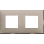 BTICINO - Placa embellecedora Classia de color Crema Satinado - 2 x 2 módulos