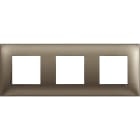 BTICINO - Placa embellecedora Classia de color Titanio Metalizado - 2 x 3 módulos