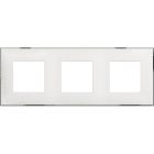 BTICINO - Placa embellecedora Classia de color Blanco Cromo - 2 x 3 módulos
