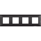 BTICINO - Placa embellecedora Classia de color Dark - 2 x 4 módulos