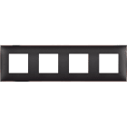 BTICINO - Placa embellecedora Classia de color Níquel Negro - 2 x 4 módulos