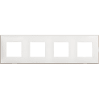 BTICINO - Placa embellecedora Classia de color Blanco Satinado - 2 x 4 módulos