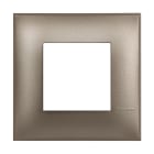 BTICINO - Placa embellecedora Classia de color Titanio Metalizado - 2 módulos