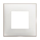 BTICINO - Placa embellecedora Classia de color Blanco Satinado - 2 módulos