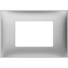 BTICINO - Placa embellecedora Classia de color Aluminio - 3 módulos