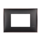 BTICINO - Placa embellecedora Classia de color Níquel Negro - 3 módulos