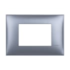BTICINO - Placa embellecedora Classia de color Azul Metalizado - 3 módulos