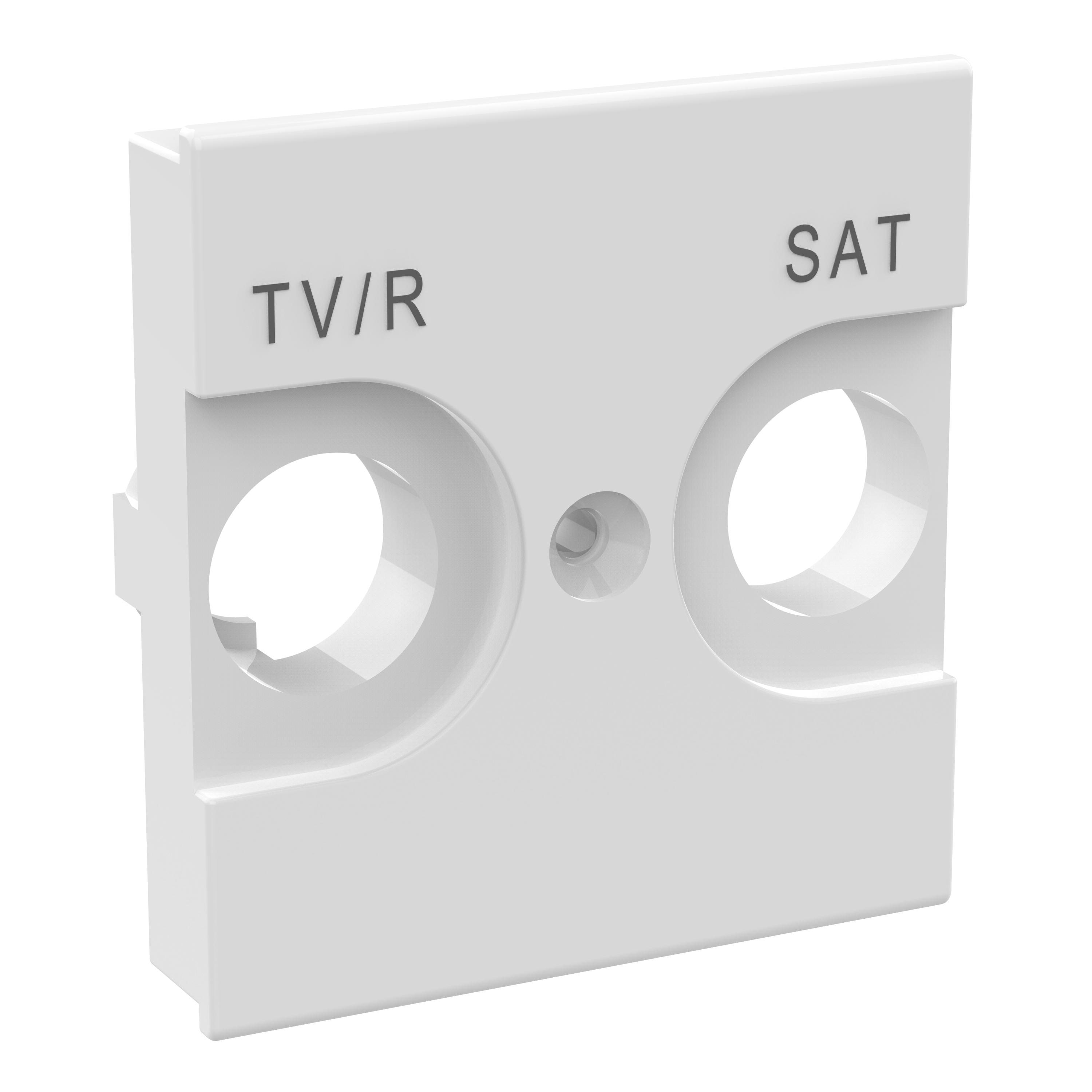 BTICINO - Frontal universal Classia para bases de televisión TV/R-SAT - Blanco - 2 módulos
