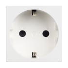 BTICINO - Base corriente 2P+T - 16 A - 250 Vca conexión por tornillos + obturadores de protección 2 módulos con soporte y placa embellecedora blanco