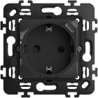 BTICINO - Base 2P+T+USB Classia - cargador USB tipo C integrado - Dark - 2 módulos