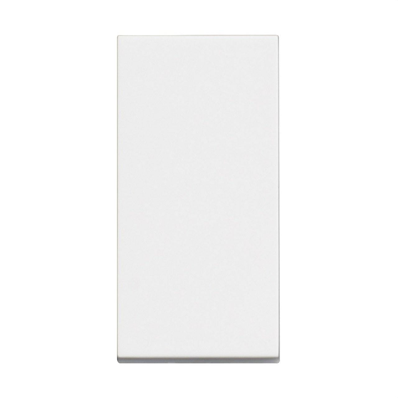 BTICINO - Conmutador 1P 10AX 250Vca no iluminable 1 módulo con soporte + placa embellecedora blanco