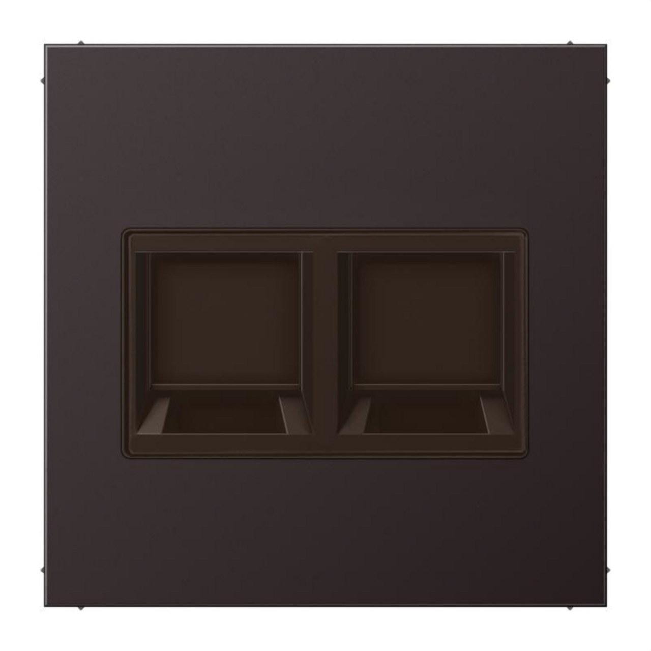 JUNG - Placa modular Jack-Radiall 2 tomas LS dark