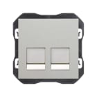 SIMON - Tapa SIMON 270 RJ45 doble sin conector aluminio