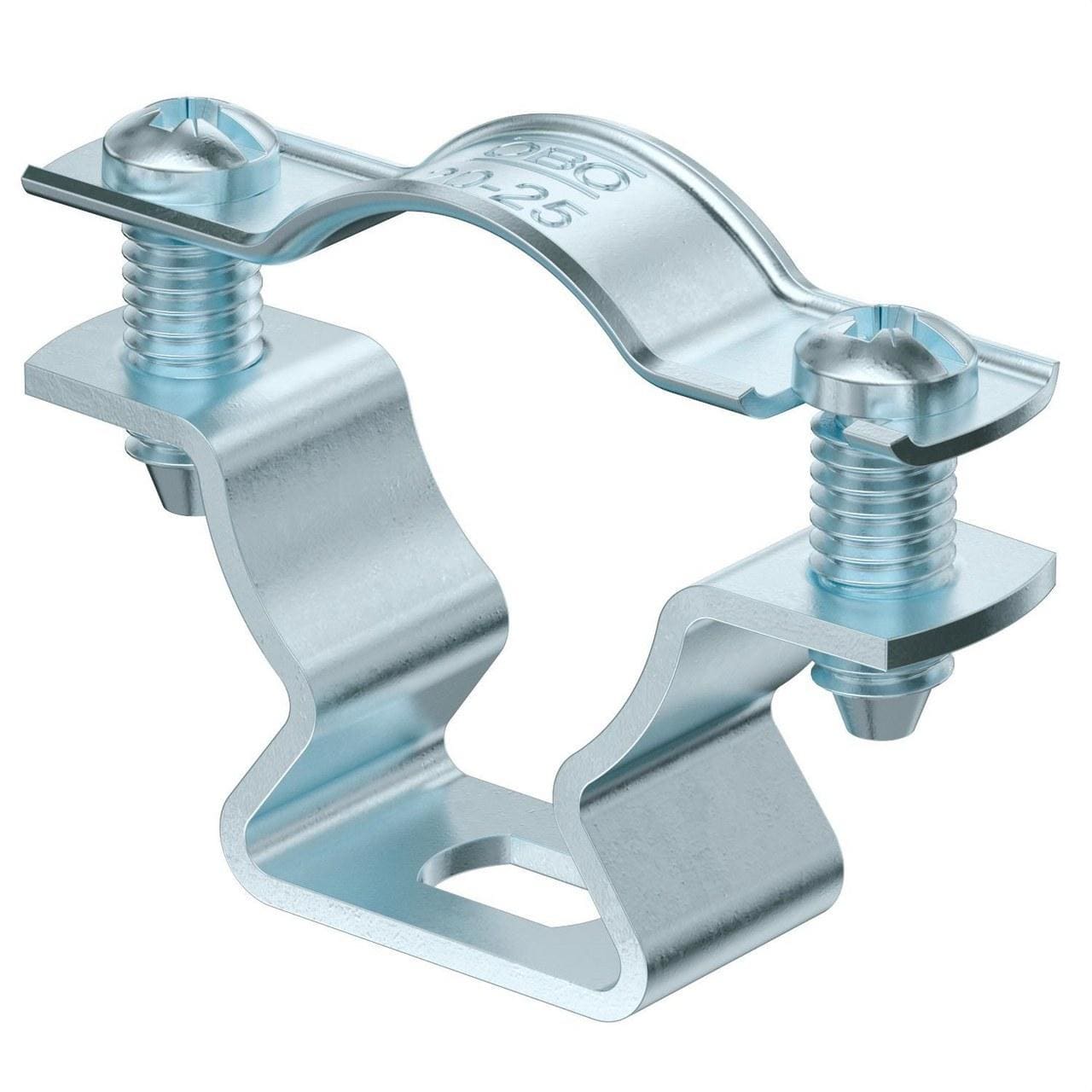 OBO BETTERMANN - Abrazadera con agujero alargado 20-25mm electrocincado DIN en 12329 acero St
