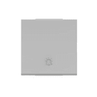 BTICINO - Pulsador Classia símbolo campana - 10A -250 Vca - Aluminio - 2 módulos