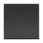 BTICINO - Pulsador 1P 10A 250Vca no iluminable 2 módulos con soporte + placa embellecedora dark