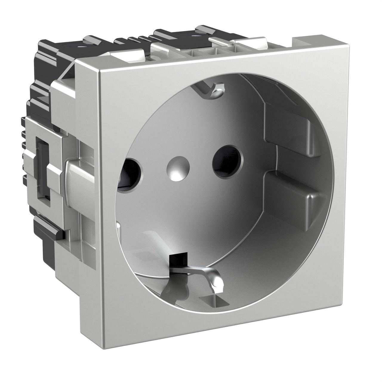 BTICINO - Base 2P+T Classia - conexión por tornillos - Aluminio - 2 módulos