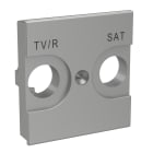 BTICINO - Frontal universal Classia para bases de televisión TV/R-SAT - Aluminio - 2 módulos